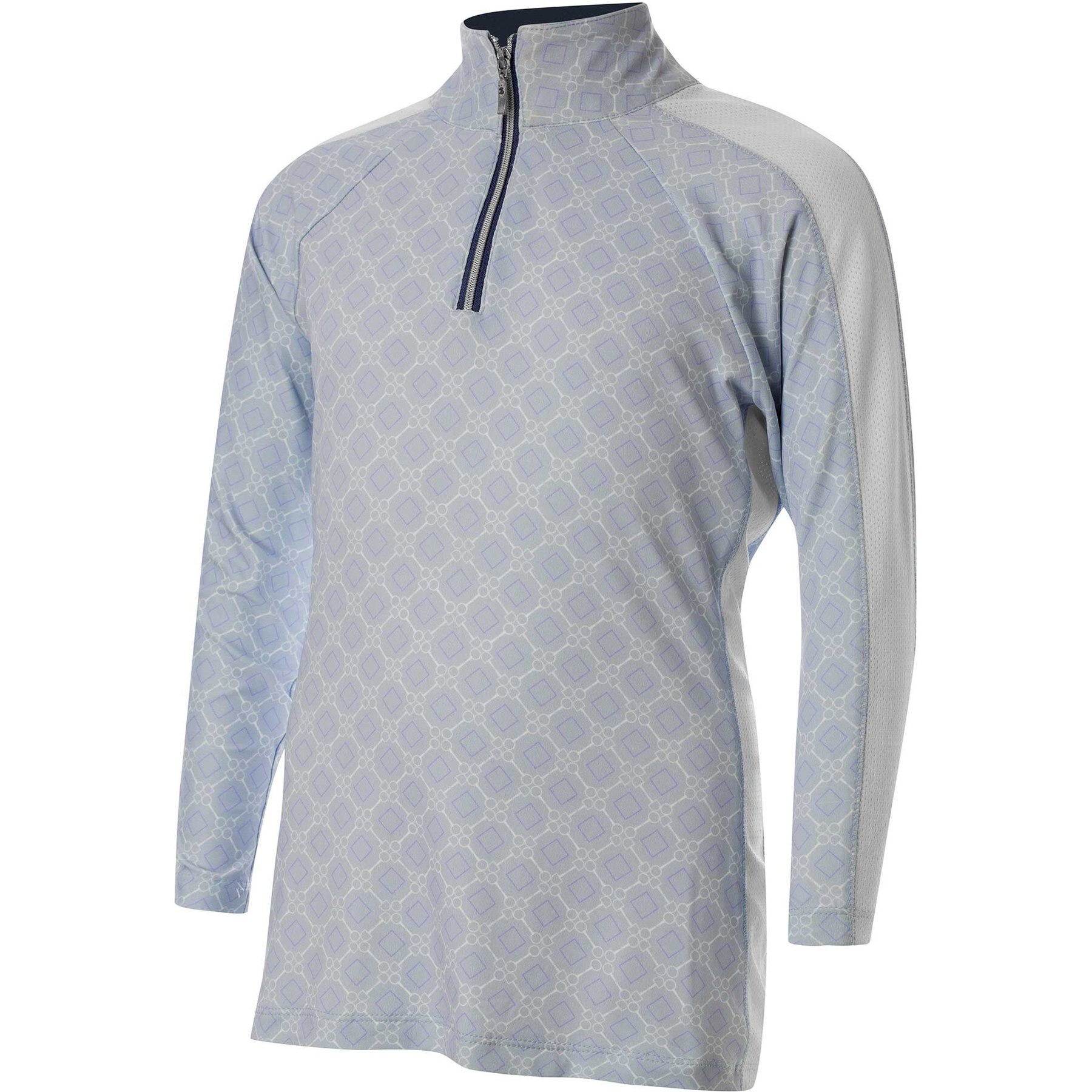 Equinavia Alma Kids Long Sleeve Horse Sun Shirt, Light Grey/Lavender, Small