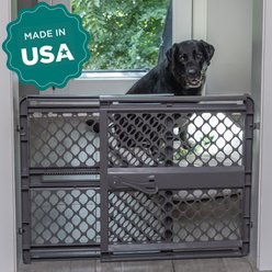 MyPet Essential Fieldstone Plastic Pressure-Mounted Dog Gate, Dark Gray slide 2 of 9