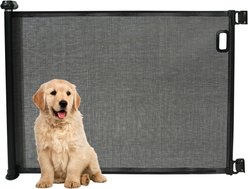 MyPet Versafit Retractable Synthetic-Fabric Hardware-Mounted Dog Gate, Black slide 1 of 9
