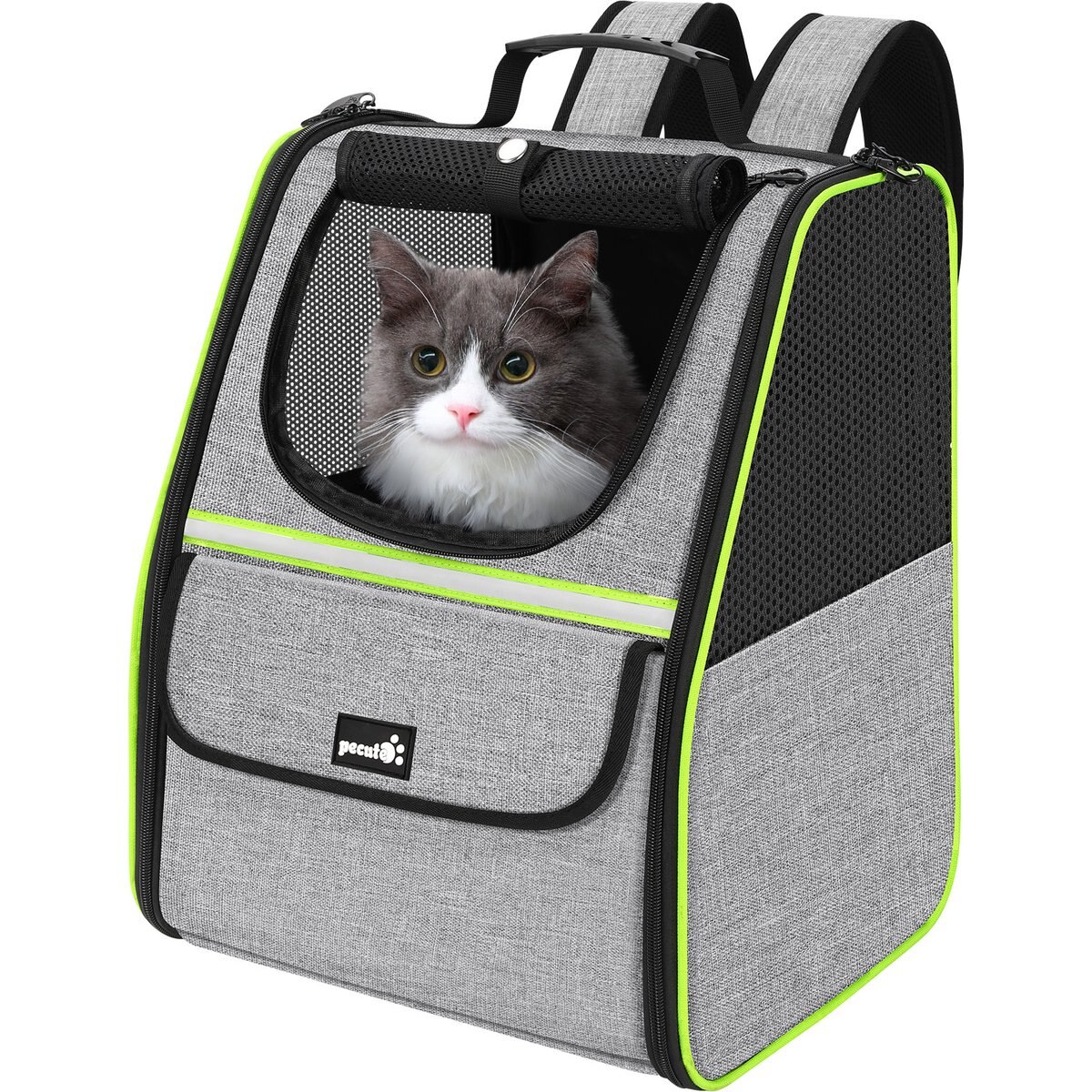 Pecute Breathable Mesh Dog & Cat Backpack Carrier, Grey