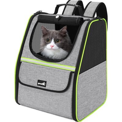 Pecute Pecute Breathable Mesh Dog & Cat Backpack Carrier, Grey
