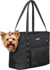Pecute Outing Travel Tote Purse Bag Dog & Cat Carrier with Pockets, Black