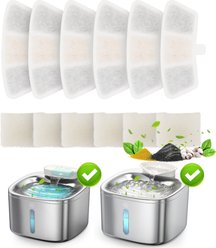 OneIsAll PW03&PW04 Stainless Steel Cat Water Fountain Replacement Filters, 6 count