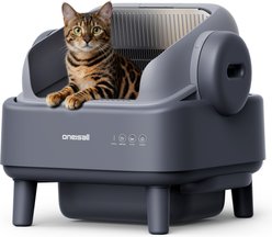 OneIsAll Open-Top Self Cleaning with Safety Protection Automatic Cat Litter Box, 22.05-lb bag