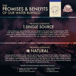 Wild Eats Water Buffalo Ears Single Source Protein Grain-Free Dog Chew Dog Treats, 1-oz bag, 3 count slide 2 of 3