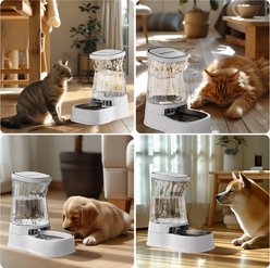 Gardner Pet Stainless Steel Bowls Water Dispenser, Gravity, with Filter BPA-Free Polypropylene Dog & Cat Waterer, 1-gallon, White slide 2 of 8