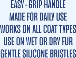 WagWell Fur & Body Dog Bristle Brush, Blue/Wood slide 2 of 5