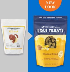 SmartPak Equi Treat Bite Sized Banana Bread Pellets Supplement for Horses, 12-oz bag slide 2 of 7