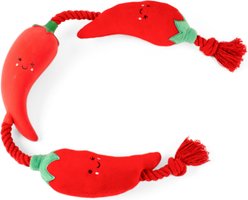 Fuzzl Tugga Chilis Rope & Plush with Squeaker Dog Toy