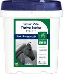 SmartPak SmartVite Thrive Senior Pellets Supplement for Horses, 10-lb bucket