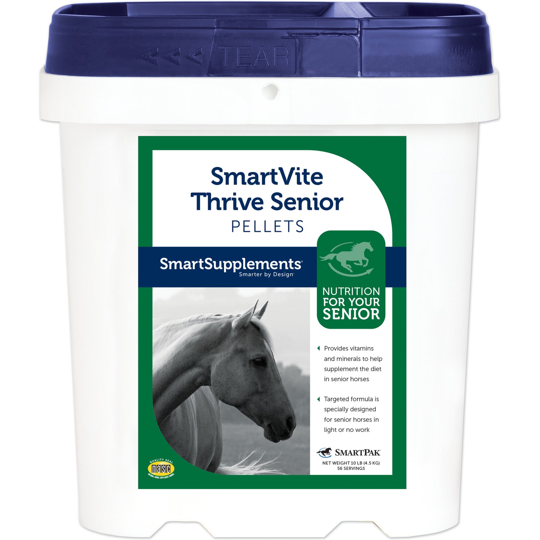 SmartPak SmartSupplements SmartVite Thrive Senior Pellets SmartPaks Supplement for Horses
