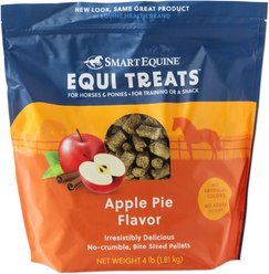 SmartPak Equi Treats Bite Sized Apple Pie Pellets Supplement for Horses, 4-lb bag