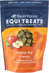 SmartPak Equi Treats Bite Sized Apple Pie Pellets Supplement for Horses, 12-oz bag