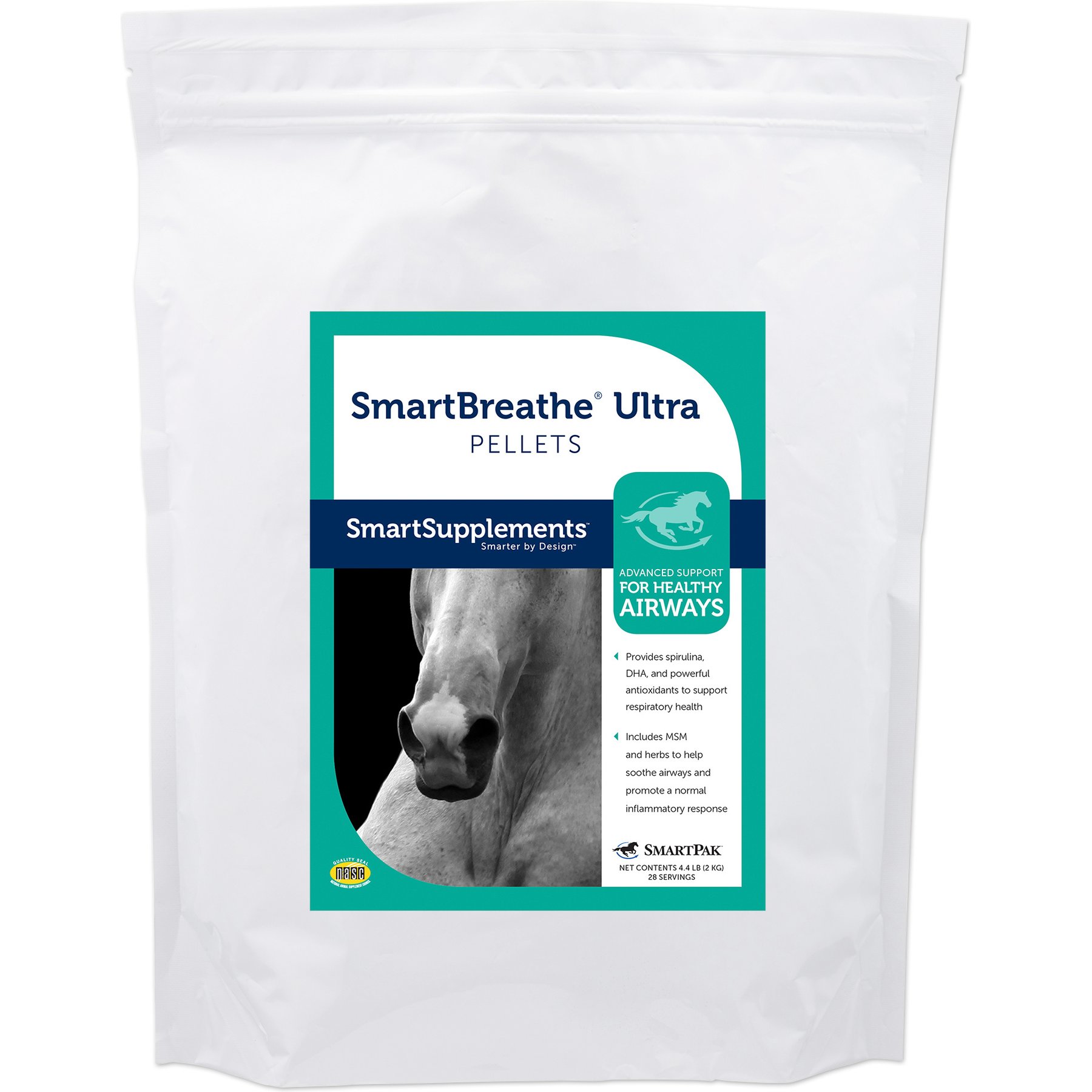 SmartPak SmartBreathe Ultra Pellets Supplement for Horses, 4-lb bag