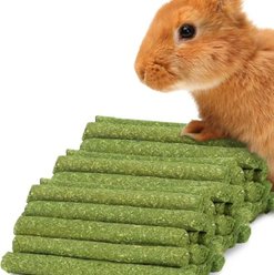 SunGrow Natural Timothy Hay Sticks Rabbit & Guinea Pig Treats, 4.7-in, 20 count