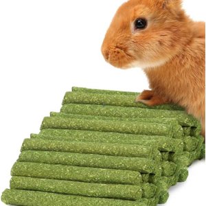 SunGrow Natural Timothy Hay Sticks Rabbit & Guinea Pig Treats, 4.7-in, 20 count