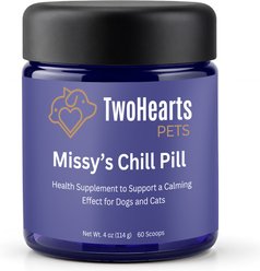 TwoHearts Pets Missy’s Chill Pill Calming Powder Supplement for Dogs & Cats, 4-oz box, 60 count