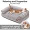 Show in main carousel: FUKUMARU Warm Cotton Corduroy Cozy Couch with Washable Cover Dog & Cat Bed, Grey slide 2 of 8