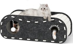 FUKUMARU Indoor Cat Bed, Black, 31.5-in