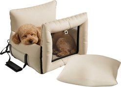 Twinsing Portable Dog & Cat Car Seat Carrier, Beige