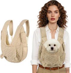 Twinsing Breathable Shoulder Strap Dog & Cat Backpack Carrier, Brown