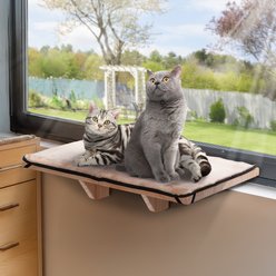Petsfit Solid Wood Removable Bolster Cat Window Perch