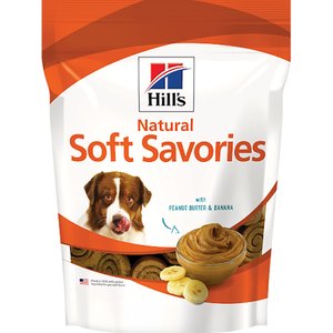 Hill's Natural Soft Savories with Peanut Butter & Banana Dog Treats, 8-oz bag