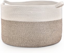 HOMAGICO Dog Toy Storage Basket, X-Large: 11-lb, Brown