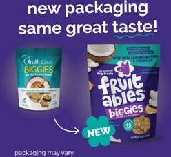 Fruitables Biggies with Real Almond Butter & Coconut Dog Treats, 16-oz bag slide 2 of 9