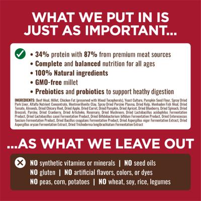 Show full view: Nature's Logic 100% Natural Canine Beef Meal Feast All Life Stages Dry Dog Food, 25-lb bag slide 5 of 11