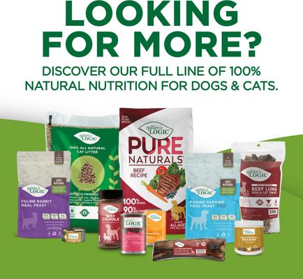 Show full view: Nature's Logic 100% Natural Beef Lung Dehydrated Dog & Cat Treats, 1-lb bag slide 9 of 10