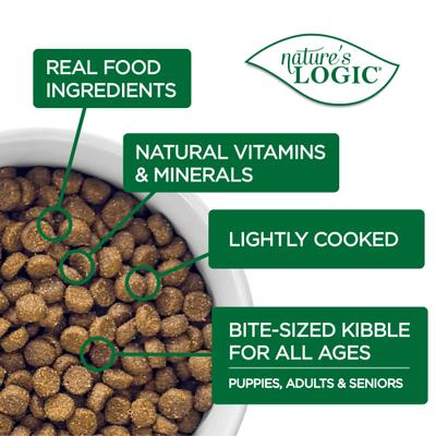 Show full view: Nature's Logic 100% Natural Canine Chicken Meal Feast All Life Stages Dry Dog Food, 25-lb bag slide 7 of 11