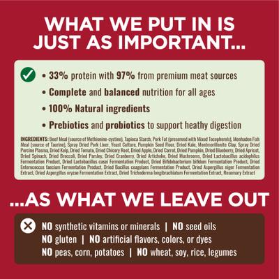 Show full view: Nature's Logic 100% Natural Canine Beef Meal Feast All Life Stages Grain-Free Dry Dog Food, 25-lb bag slide 5 of 11