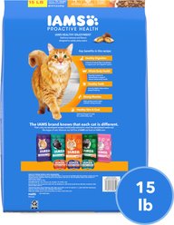 Iams Proactive Health Healthy Enjoyment Immune Support Chicken & Salmon Adult Dry Cat Food 15-lb bag slide 2 of 9