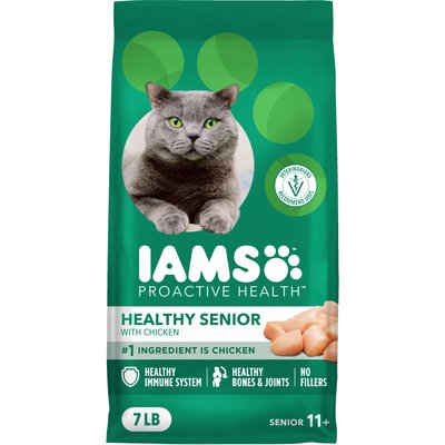 Iams Iams Proactive Health Healthy Senior Chicken Recipe Dry Cat Food, 7-lb bag