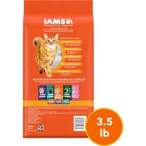 Iams ProActive Health Adult Hairball Care with Chicken & Salmon Dry Cat Food, 3.5-lb bag