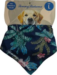 Tommy Bahama Pet Dog Bandana, Navy Floral, Large