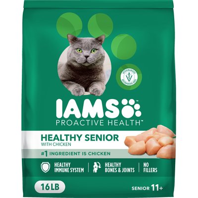 Iams Iams Proactive Health Healthy Senior Chicken Recipe Dry Cat Food, 32-lb bundle