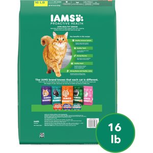 Iams Proactive Health Healthy Senior Chicken Recipe Dry Cat Food, 16-lb bag