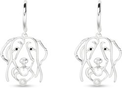Amanda Blu Wire Golden Retriever Earrings, Silver