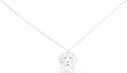 Amanda Blu Wire Golden Retriever Necklace, Silver, 18 to 21-in