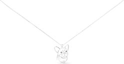 Amanda Blu Wire French Bulldog Necklace, Silver, 18 to 21-in