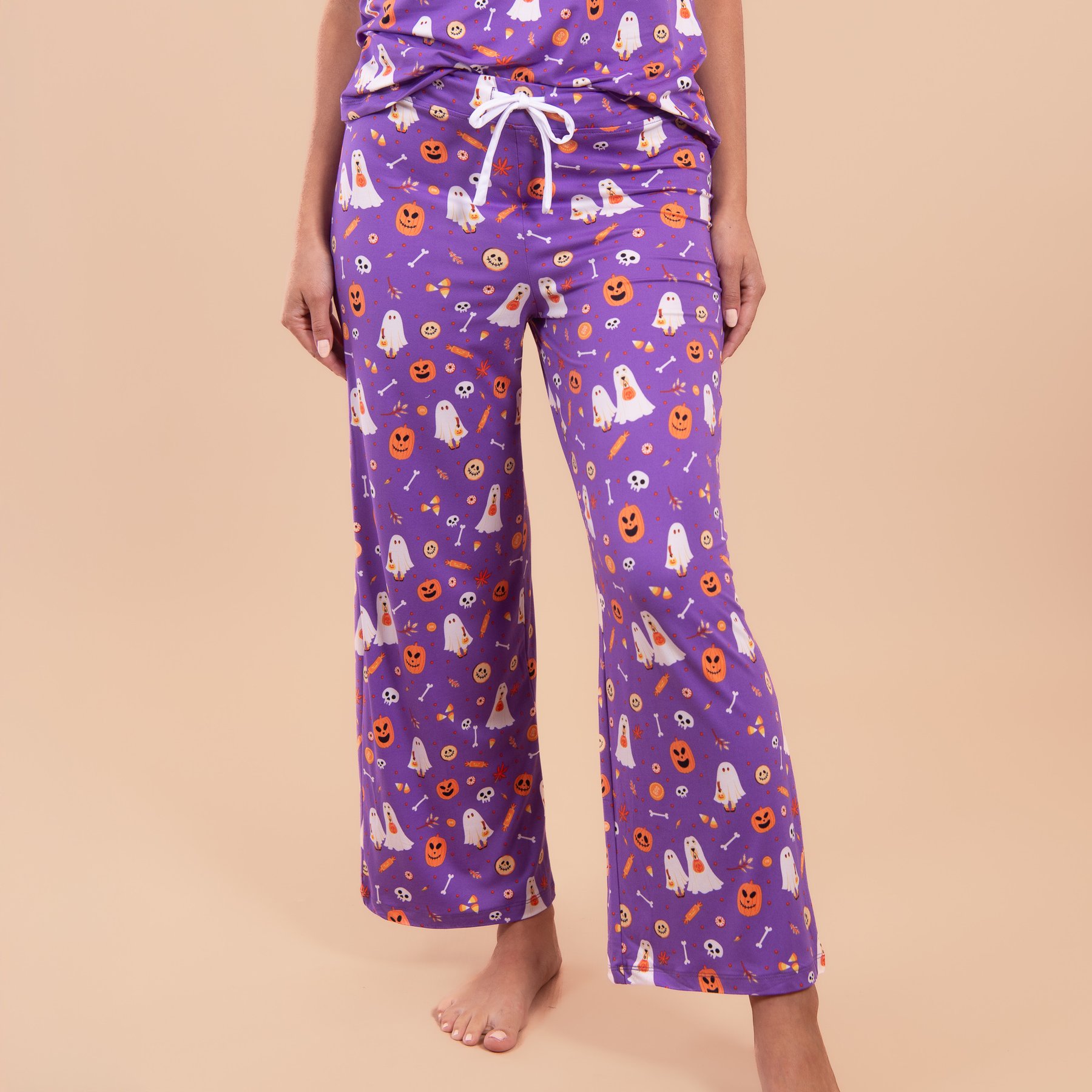 Amanda Blu Trick or Treat Pups Pajama Pants, Large
