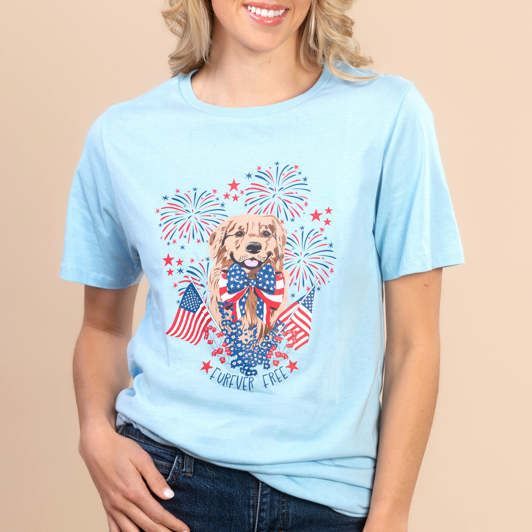 Amanda Blu Furever Free Short Sleeve Tee, Large