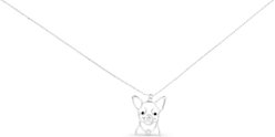 Amanda Blu Wire Chihuahua Necklace, Silver, 18 to 21-in