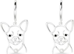 Amanda Blu Wire Chihuahua Earrings, Silver