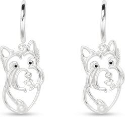 Amanda Blu Wire Yorkie Earrings, Silver
