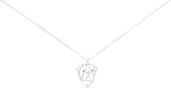 Amanda Blu Wire Bulldog Necklace, Silver, 18 to 21-in