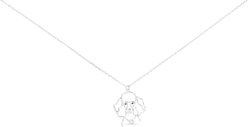Amanda Blu Wire Poodle Necklace, Silver, 18 to 21-in
