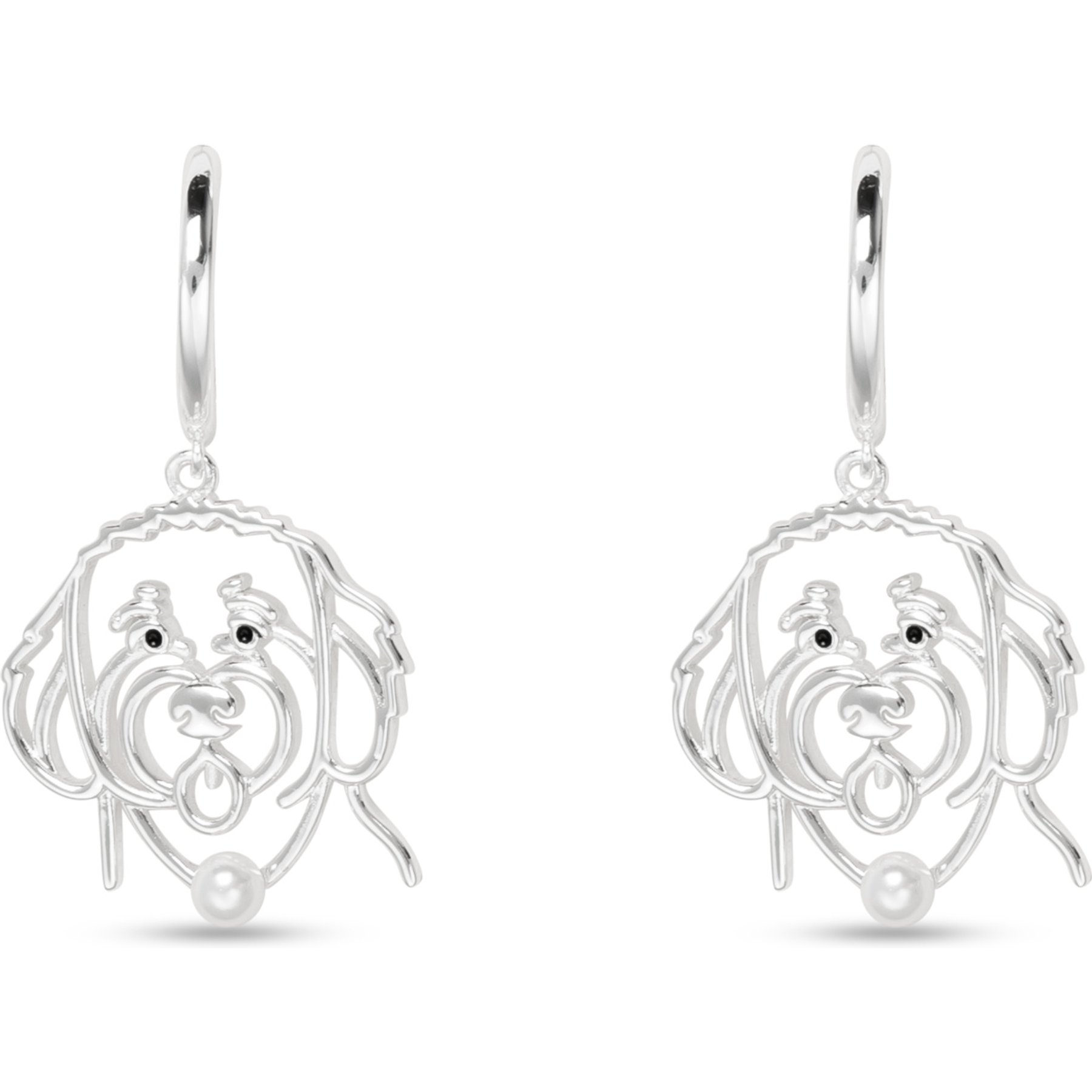 Amanda Blu Wire Doodle Earrings, Silver